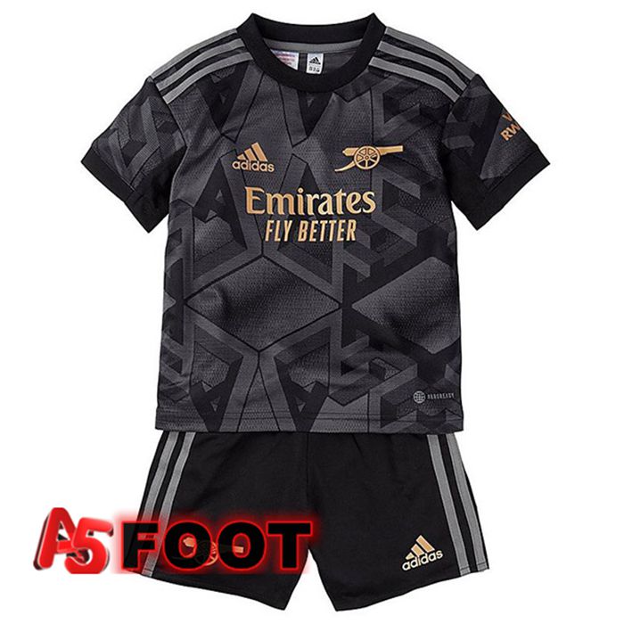 Maillot de Foot Arsenal Enfant Exterieur Noir 2022/2023