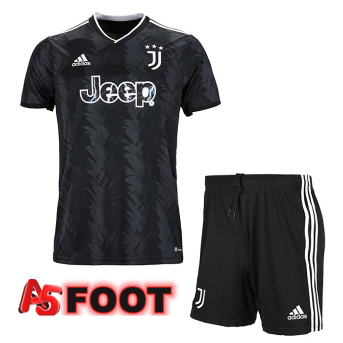 Maillot de Foot Juventus Enfant Exterieur Noir 2022/2023