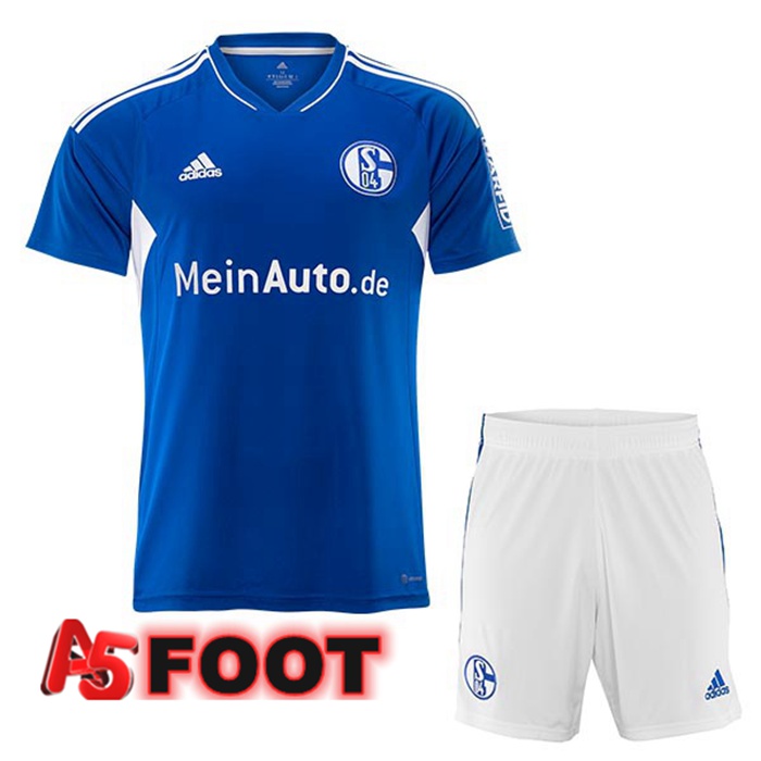 Maillot de Foot Schalke 04 Enfant Domicile Bleu 2022/2023