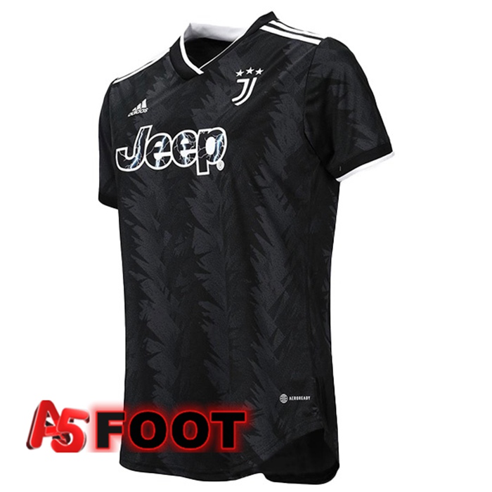 Maillot de Foot Juventus Femme Exterieur Noir 2022/2023