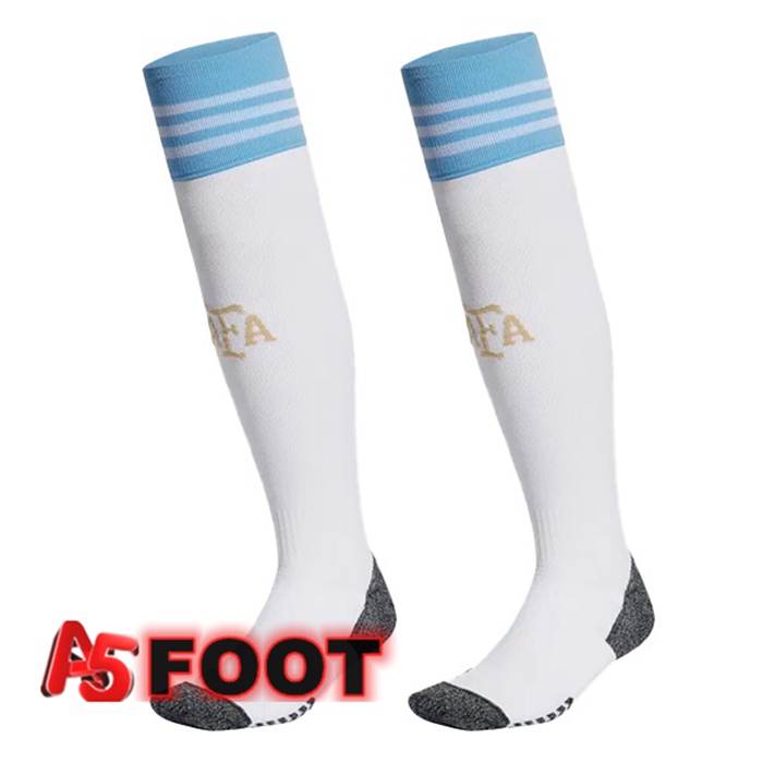 Chaussettes De Foot Argentine Domicile Bleu Blanc 2022/2023