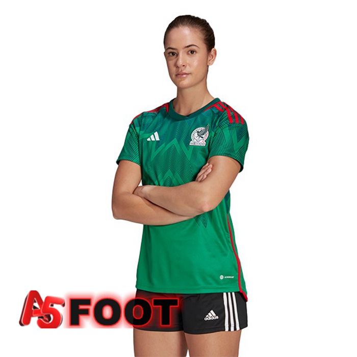 Maillot Femme Mexique Domicile Vert Coupe du monde 2022
