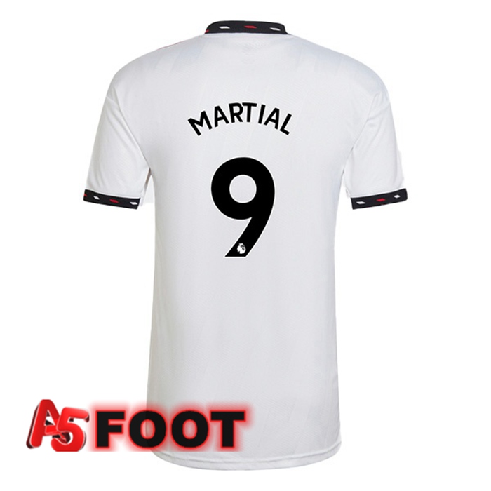 Maillot de Foot Manchester United (MARTIAL 9) Exterieur Blanc 2022/2023