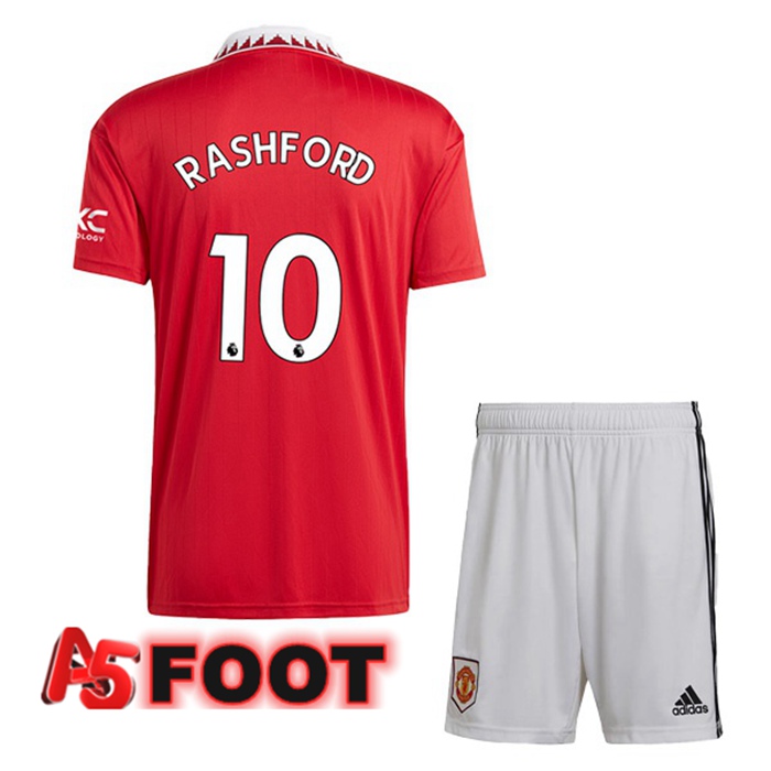 Maillot de Foot Manchester United (RASHFORD 10) Enfant Domicile Rouge 2022/2023