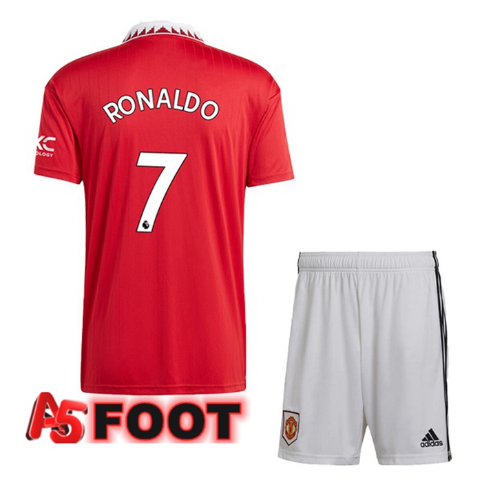 Maillot de Foot Manchester United (RONALDO 7) Enfant Domicile Rouge 2022/2023