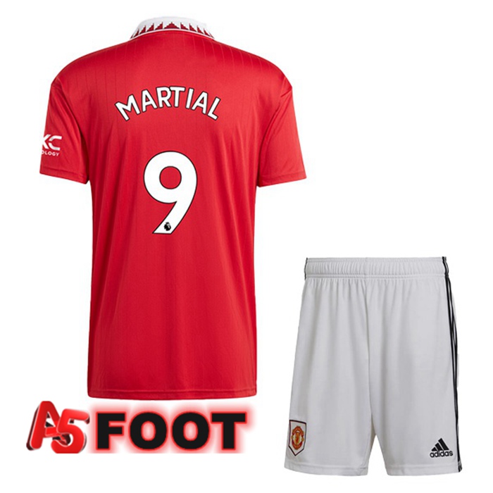 Maillot de Foot Manchester United (MARTIAL 9) Enfant Domicile Rouge 2022/2023