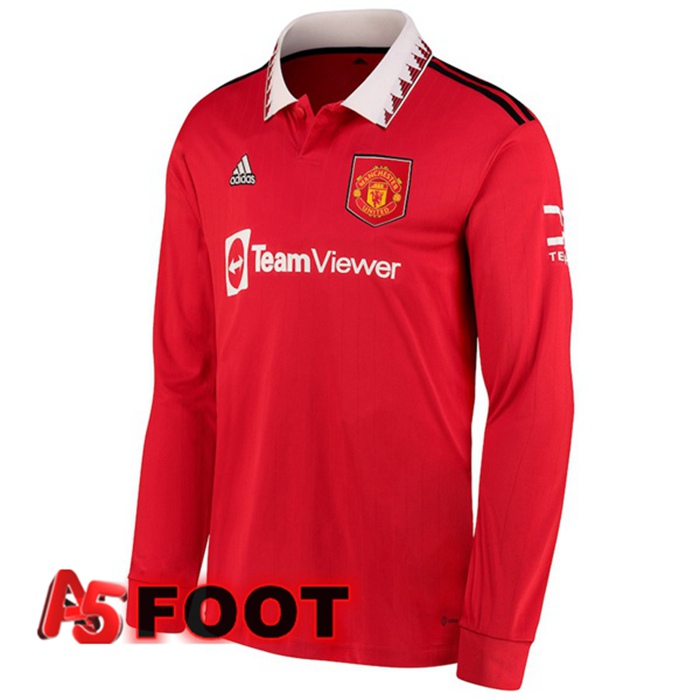 Maillot de Foot Manchester United Domicile Manche Longue Rouge 2022/2023