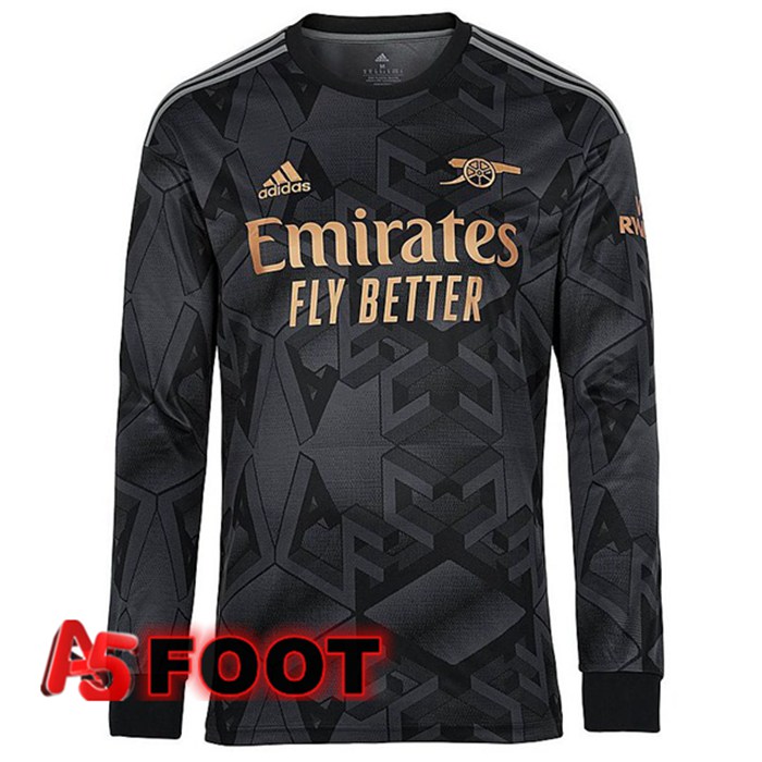 Maillot de Foot Arsenal Exterieur Manche Longue Noir 2022/2023