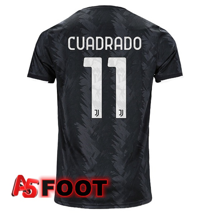 Maillot de Foot Juventus (CUADRADO 11) Exterieur Noir 2022/2023