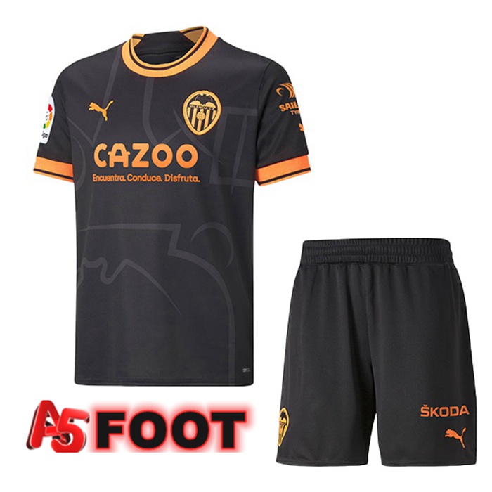 Maillot de Foot Valencia CF Enfant Exterieur Noir 2022/2023