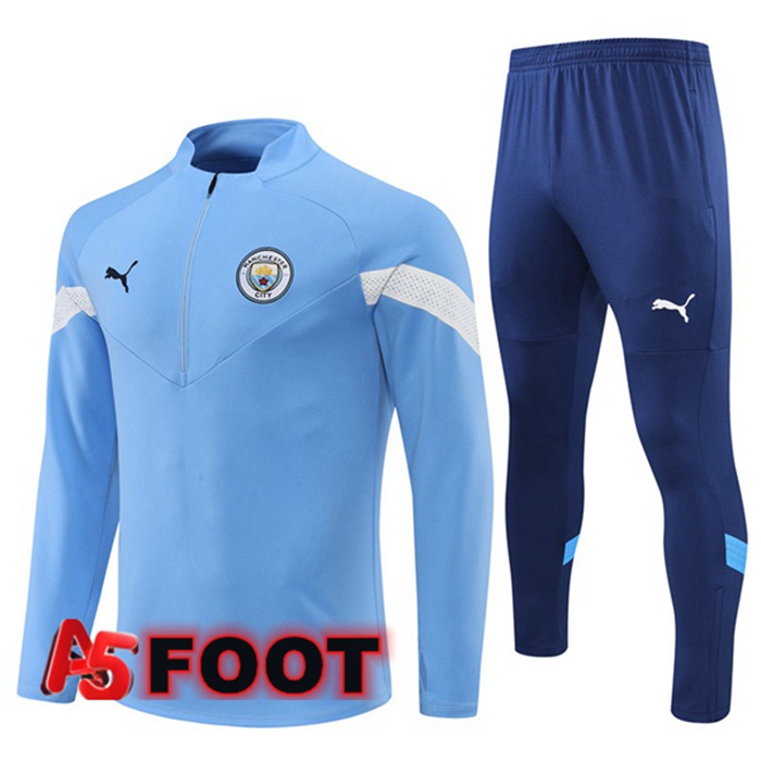 Ensemble Survetement de Foot Manchester City Bleu 2022/2023
