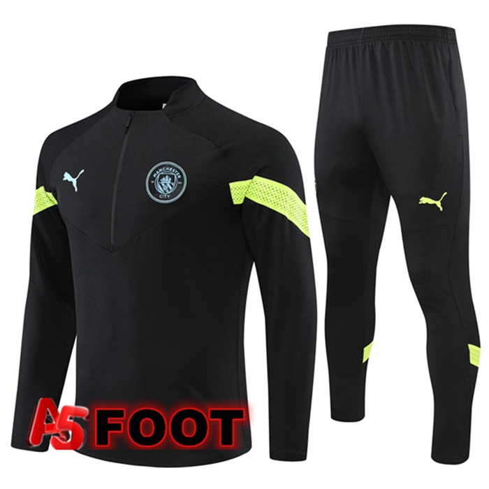 Ensemble Survetement de Foot Manchester City Noir 2022/2023