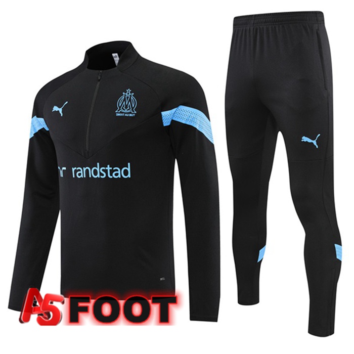 Ensemble Survetement de Foot Marseille OM Noir 2022/2023
