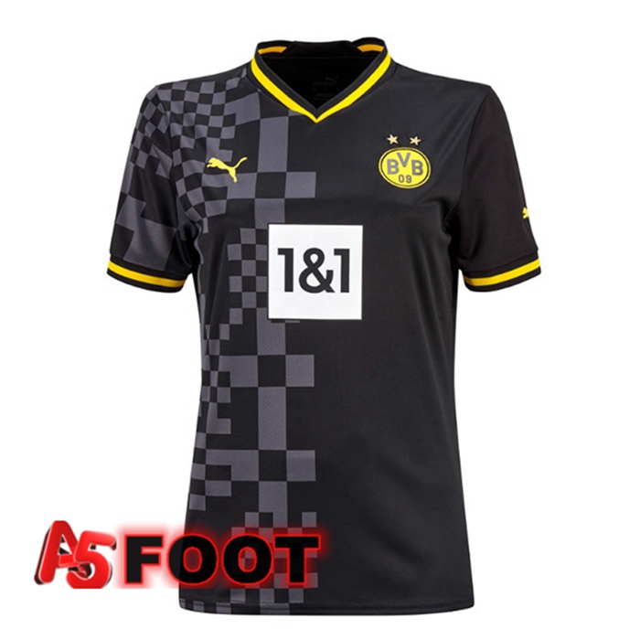 Maillot de Foot Dortmund BVB Femme Exterieur Noir 2022/2023