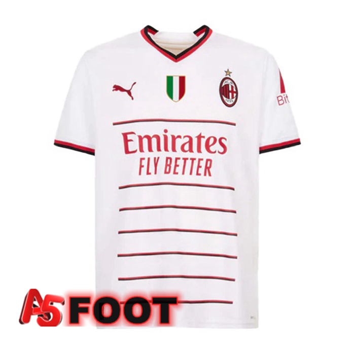 Maillot de Foot AC Milan Exterieur Blanc 2022/2023