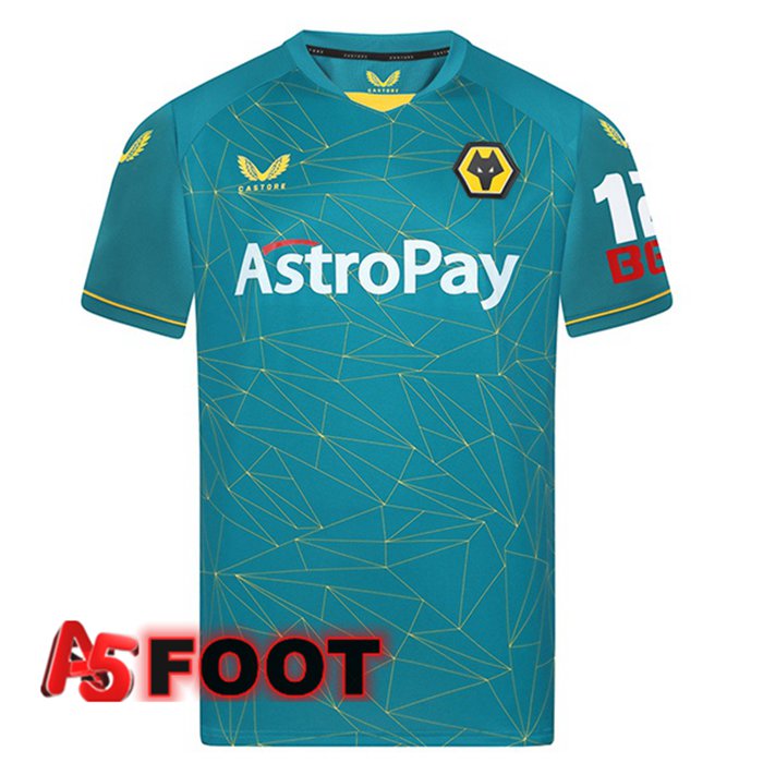 Maillot de Foot Wolves Exterieur Bleu 2022/2023