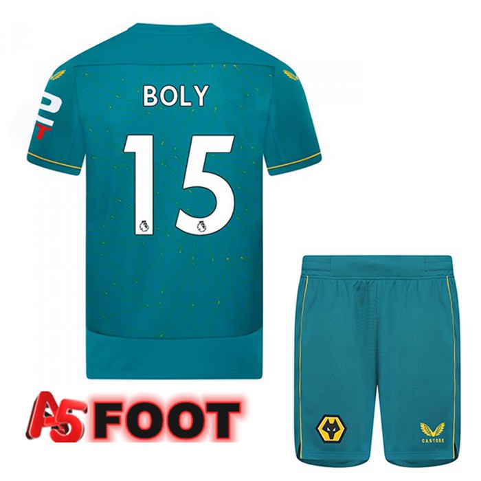 Maillot de Foot Wolves (BOLY 15) Enfant Exterieur Bleu 2022/2023
