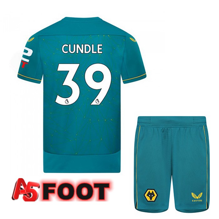 Maillot de Foot Wolves (CUNDLE 39) Enfant Exterieur Bleu 2022/2023