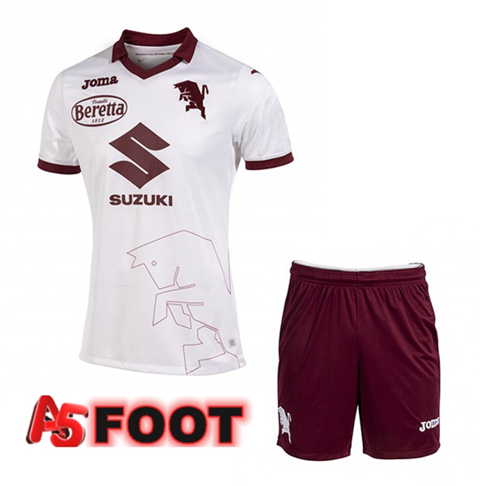Maillot de Foot Torino FC Enfant Exterieur Blanc 2022/2023