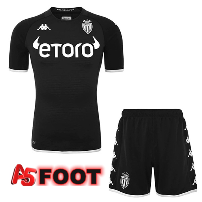 Maillot de Foot AS Monaco Enfant Exterieur Noir 2022/2023