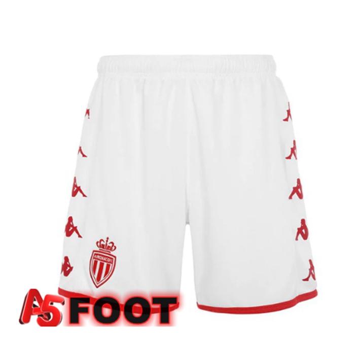 Short De Foot AS Monaco Domicile Rouge Blanc 2022/2023