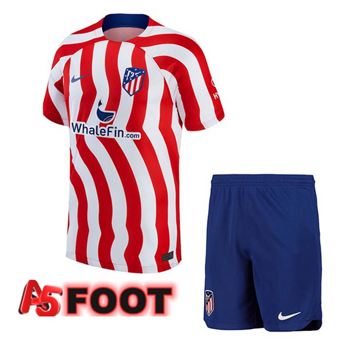 Maillot de Foot Atletico Madrid Enfant Domicile Rouge 2022/2023