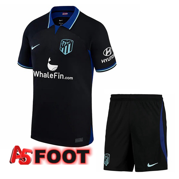 Maillot de Foot Atletico Madrid Enfant Exterieur Noir 2022/2023