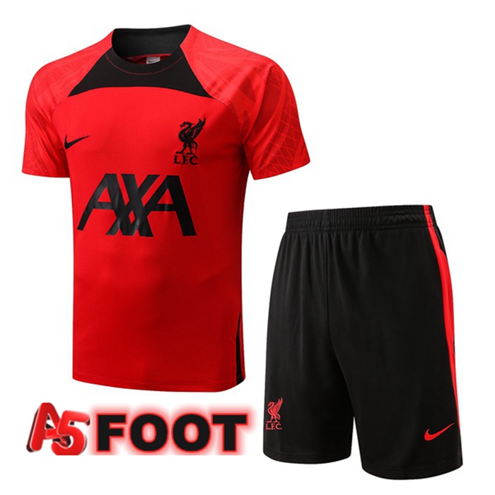 Ensemble Training T-Shirts FC Liverpool + Shorts Rouge 2022/2023