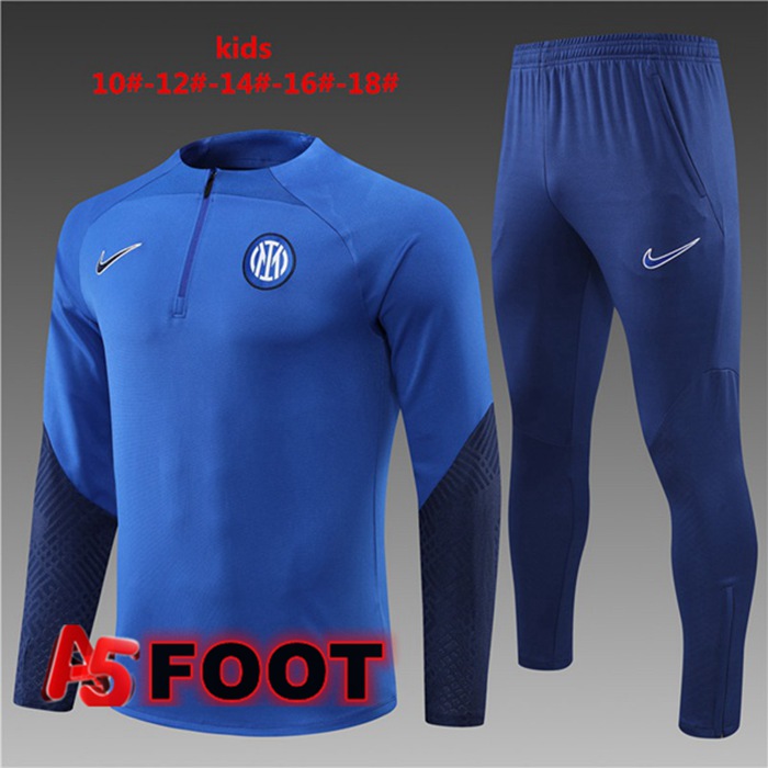 Ensemble Survetement de Foot Inter Milan Enfant Bleu 2022/2023