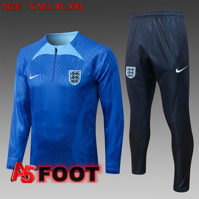 Ensemble Survetement de Foot Angleterre Enfant Bleu 2022/2023