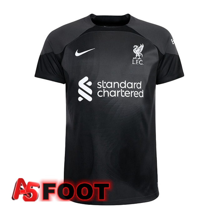Maillot de Foot FC Liverpool Gardien de but Noir 2022/2023