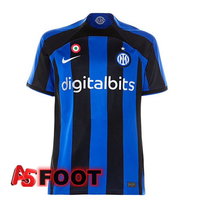 Maillot de Foot Inter Milan Domicile Noir Bleu 2022/2023
