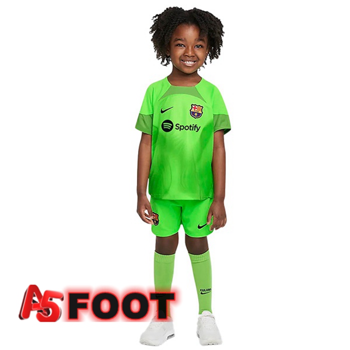 Maillot de Foot FC Barcelone Enfant Gardien de but Noir 2022/2023