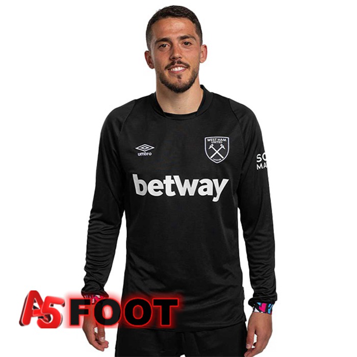 Maillot de Foot West Ham Exterieur Manche Longue Noir 2022/2023
