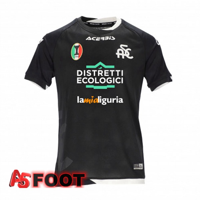 Maillot de Foot Spezia Calcio Exterieur Noir 2022/2023