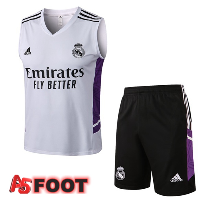 Gilet Foot Real Madrid + Short Blanc 2022/2023