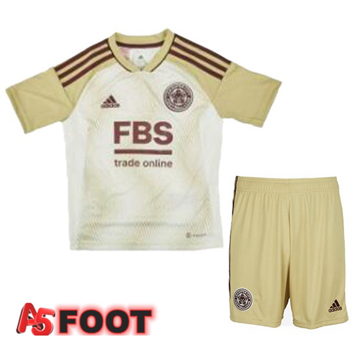 Maillot de Foot Leicester City Enfant Third Blanc Jaune 2022/2023
