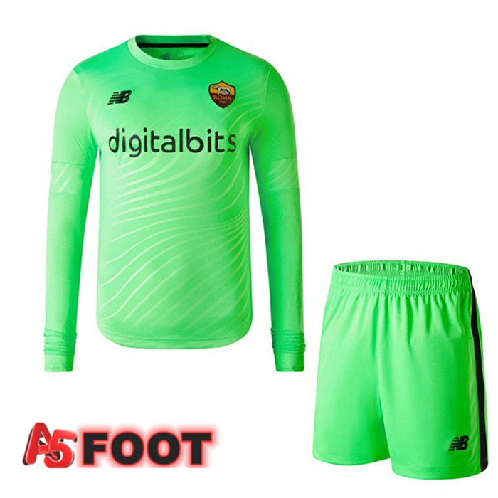 Maillot de Foot AS Monaco Enfant Gardien de but Manche longue Vert 2022/2023