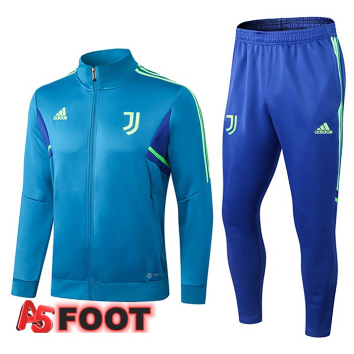 Ensemble Veste Survetement de Foot Juventus Bleu 2022/2023