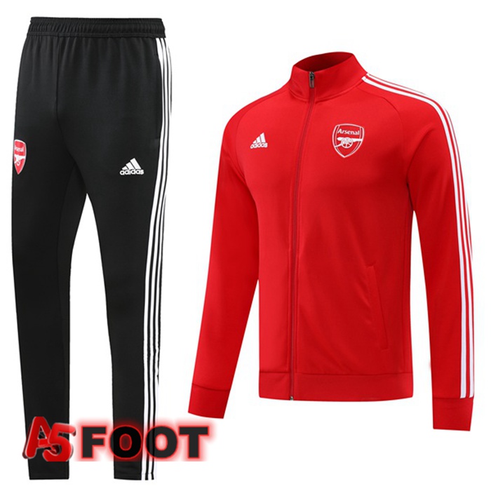 Ensemble Veste Survetement de Foot Arsenal Rouge 2022/2023
