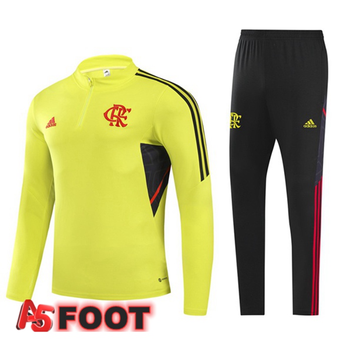 Ensemble Survetement de Foot Flamengo Jaune 2022/2023