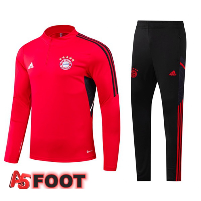 Ensemble Survetement de Foot Bayern Munich Rouge 2022/2023