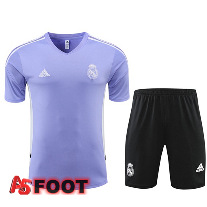 Ensemble Training T-Shirts Real Madrid + Short Pourpre 2022/2023