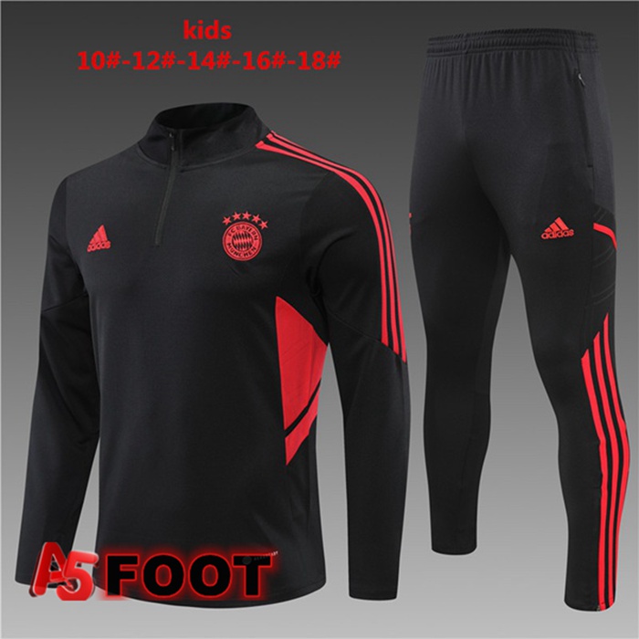 Ensemble Survetement de Foot Bayern Munich Enfant Noir 2022/2023