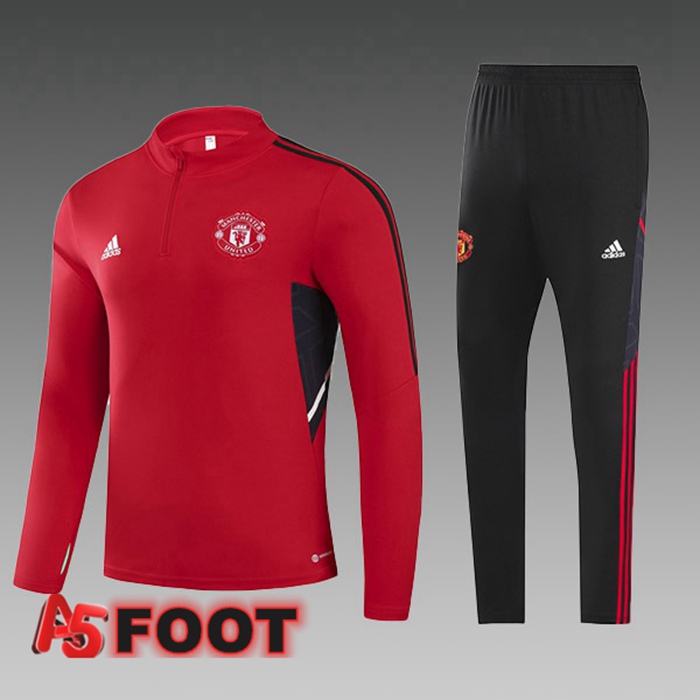Ensemble Survetement de Foot Manchester United Enfant Rouge 2022/2023
