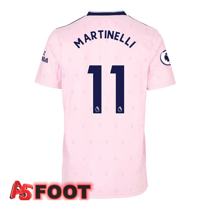 Maillot de Foot Arsenal (MARTINELLI 11) Exterieur Rose 2022/2023