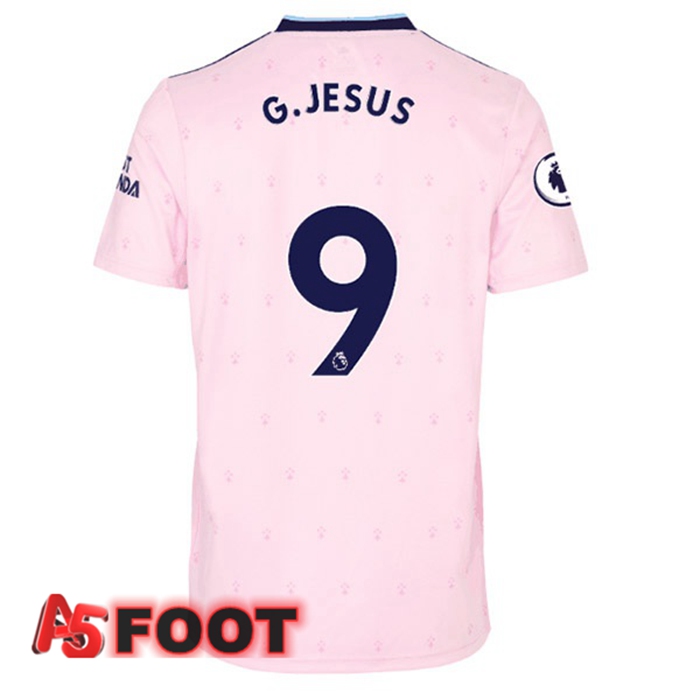 Maillot de Foot Arsenal (G.JESUS 9) Exterieur Rose 2022/2023