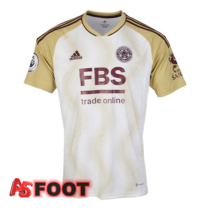 Maillot de Foot Leicester City Third Blanc Jaune 2022/2023
