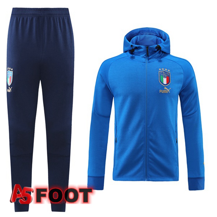 Ensemble Survetement Veste A Capuche Italia Bleu 2022/2023