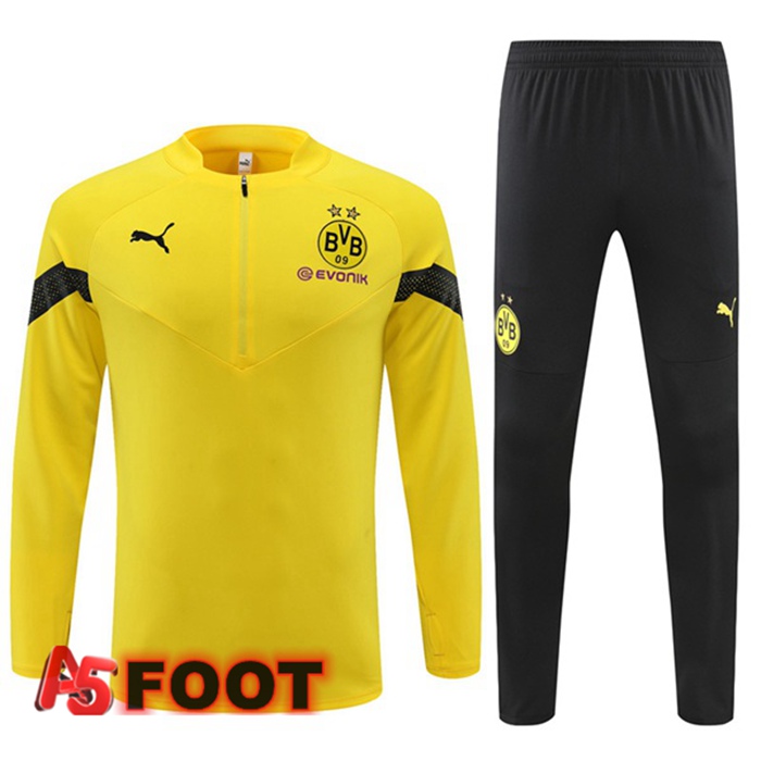 Ensemble Survetement de Foot Dortmund BVB Jaune 2022/2023